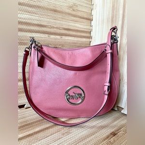 SOLD OUT Coach F31400 Leather Elle Hobo in Chalk/Old Brass